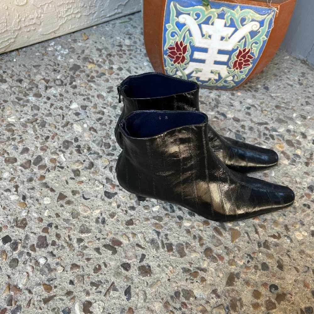 Joan and David leather booties